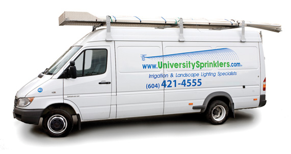 University Sprinklers` Van